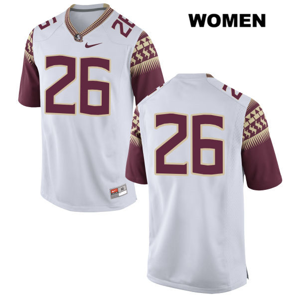 Women's NCAA Nike Florida State Seminoles #26 Asante Samuel Jr. College No Name White Stitched Authentic Football Jersey OXV0469XT